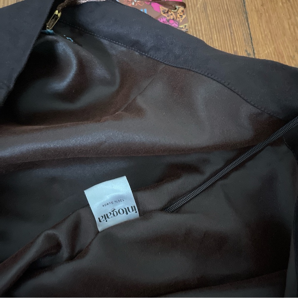 NWT Into Gaia Cosmic Feelings Suede Mini Skirt in Brown Western Cowgirl Cocoa - Picture 9 of 10